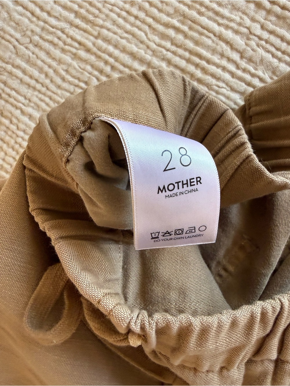 MOTHER Women's Drawstring Chinos in Olive Brown - Picture 3 of 6